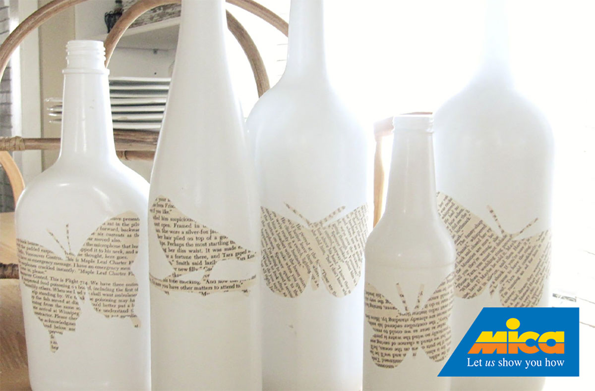DIY Book Page Bottles
